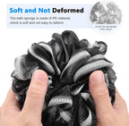 Black Loofah on a Stick PE Soft Mesh Luffa - Image 3