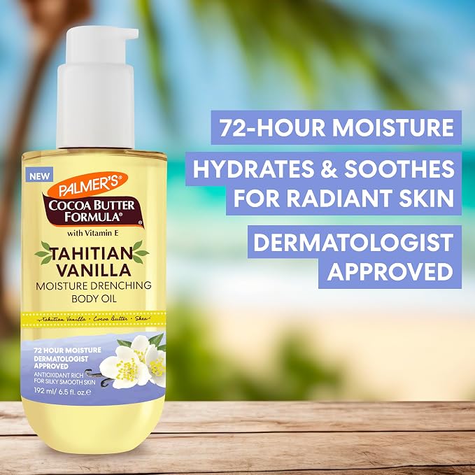 Palmer's Cocoa Butter Formula Body Oil, Moisture Drenching Tahitian Vanilla - Image 3