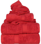 SUPERIOR Egyptian Cotton Pile 6 Piece Towel Set, Includes 2 Bath, 2 Hand by SUPERIOR