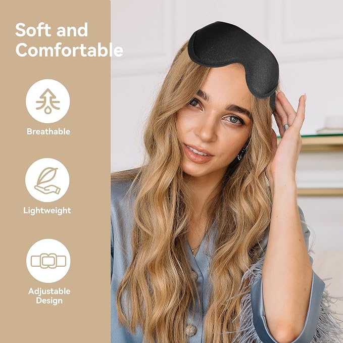 Sleep Mask for Men Women, Upgraded 3D Deep Contoured Eye Covers for Sleeping - Image 5