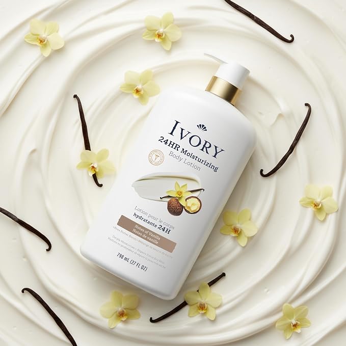 Ivory Hand & Body Lotion + Body Wash Bundle, Oatmilk Scent, 24hr Moisturizing & - Image 2