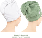 American Soft Linen 100% Cotton Hair Towels - Image 2
