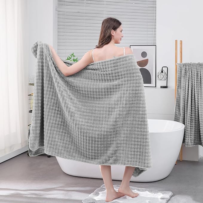 KBY Bath Towels Set of 2, Extra Large Bath Sheets 40X80 Inches, Quick Dry - Image 3