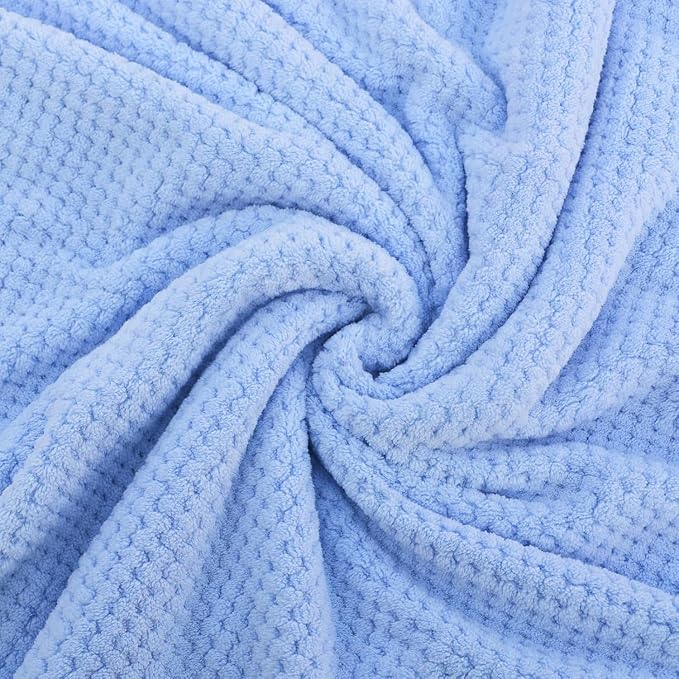 4 Pack Bath Towel Set, Lightweight Waffle Bath Towel Set, Microfiber Super Soft - Image 5