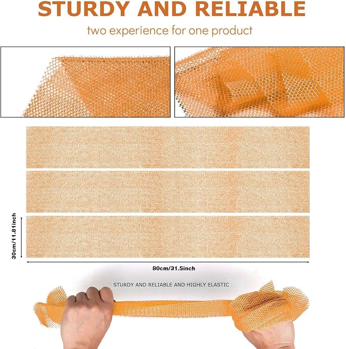 UJFQBH 3 Pieces African Bath Sponge African Net Long Net Bath Sponge - Image 3