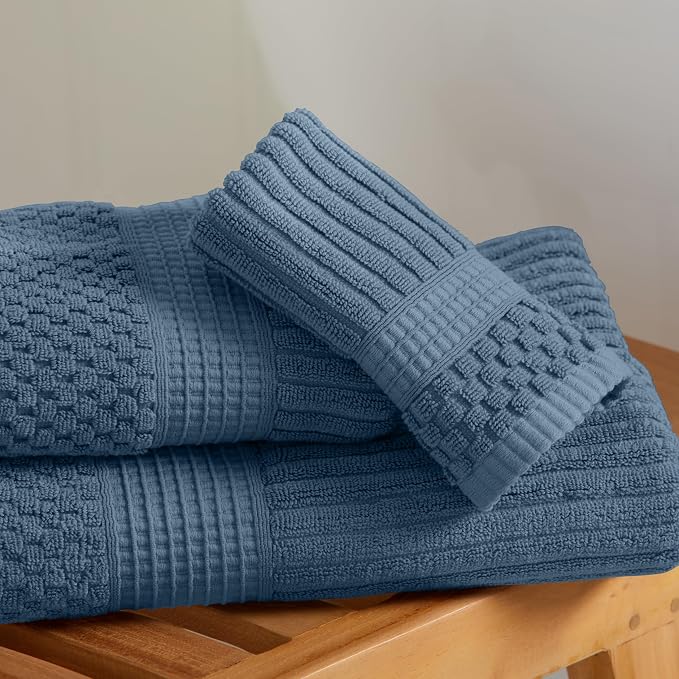 Springtree Home 100% Cotton Bath Towel Set of 4 | Super Soft & Absorbent - Image 7