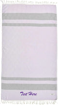 Personalized Embroidered Beach Towel | Throw Blanket, Easy Carry, Sand Free by LA%60HAMMAMFINELIVING