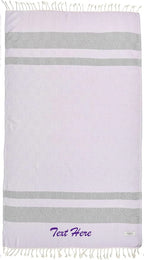 Personalized Embroidered Beach Towel | Throw Blanket, Easy Carry, Sand Free by LA%60HAMMAMFINELIVING