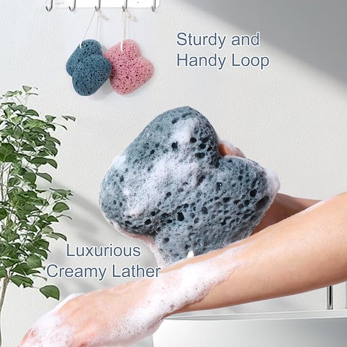 Bath Sponge for Shower Exfoliating, Soft Loofah Sponge Bath Foam for Gentle - Image 4