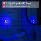 Blue LED Night Light, Plug in, Dusk to Dawn Smart Sensor, Small Round Nightlight - Image 7