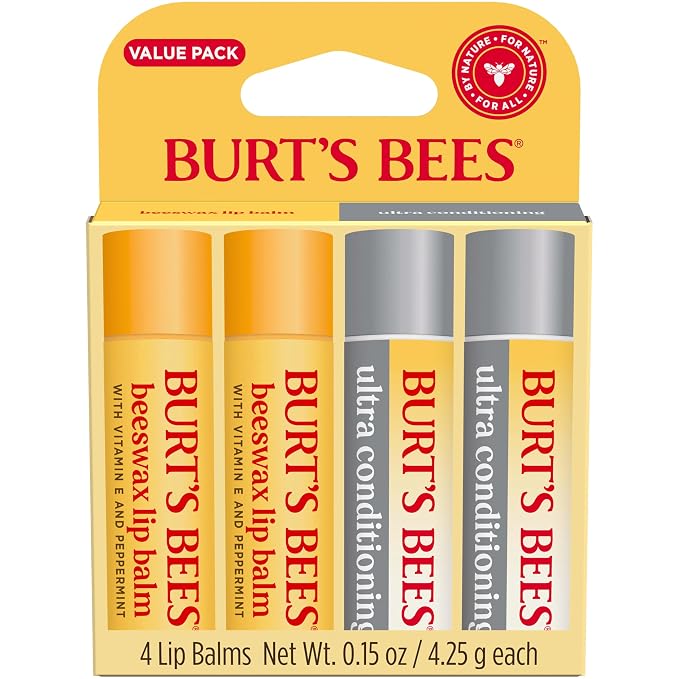 Burt's Bees Lip Balm Beeswax and Ultra Conditioning Lip Balm Pack, Hydrating - Image 10