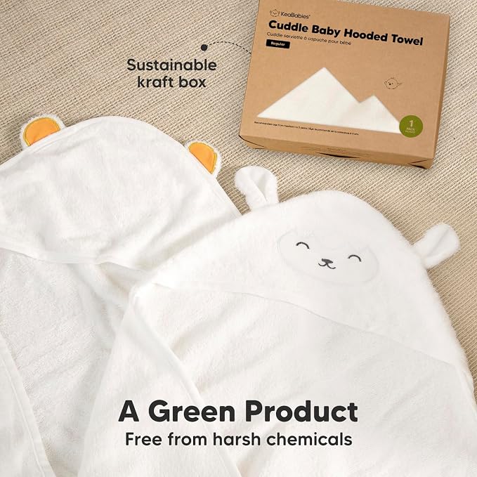 KeaBabies Hooded Baby Towel for Newborn - Image 8