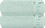 GLAMBURG 100% Cotton Oversized 2 Pack Bath Sheets 35x70, Ultra Soft Highly by GLAMBURG