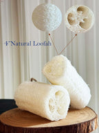 4" Natural Loofah Exfoliating Body and Face Sponge - Image 3
