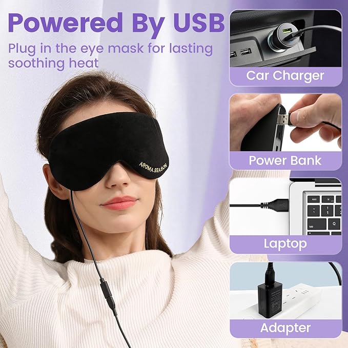 Aroma Season Heated Eye Mask, Warm Eye Compress - Image 5