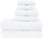 BOUTIQUO 6 Pack Cotton Towel Set, Contains 2 Bath Towels 28x55 inch, 2 Hand by BOUTIQUO