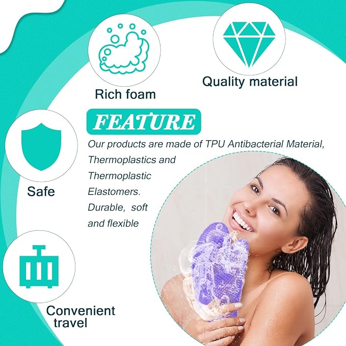 Karenhi 2 Pcs Honeycomb Exfoliating Glove Set Exfoliating Bath Mitt Honeycomb - Image 3