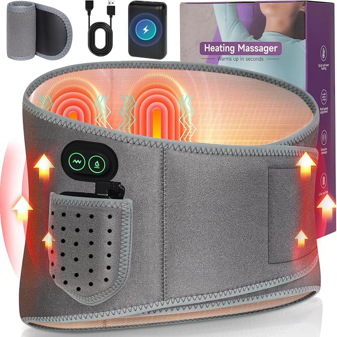 Cordless Heating Pad with Massager by Unknown