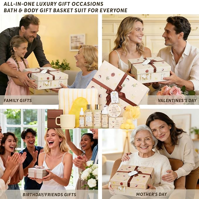 33 Pcs Coconut Vanilla Spa Gift Basket - Image 3