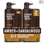 Every Man Jack Amber + Sandalwood Hydrating Mens 3-in-1 All Over Wash by EveryManJack