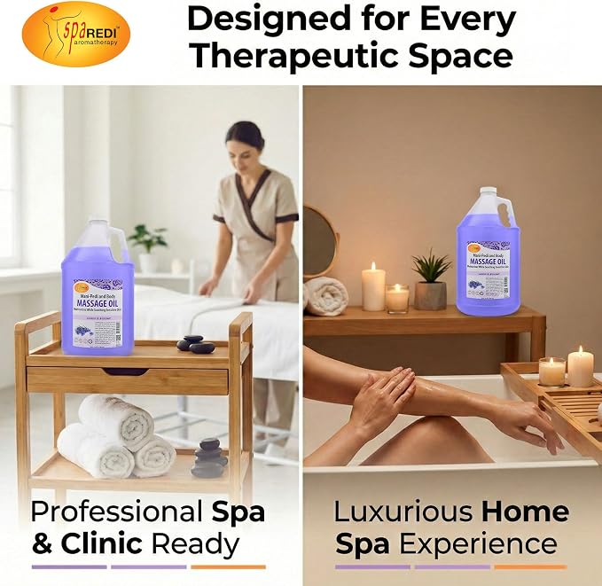 SPA REDI - Massage Oil, Lavender Wildflower, 128 Oz Professional Pedicure - Image 4