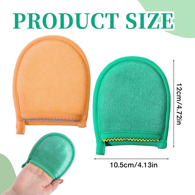 2 Pcs Exfoliating Facial Scrubber Mitt, Face Deep Exfoliating Cleaning - Image 2
