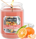 Candle-lite Scented Candles, Sunlit Mandarin Berry, 18 oz Jar, Proudly Poured by Candle-liteCompany