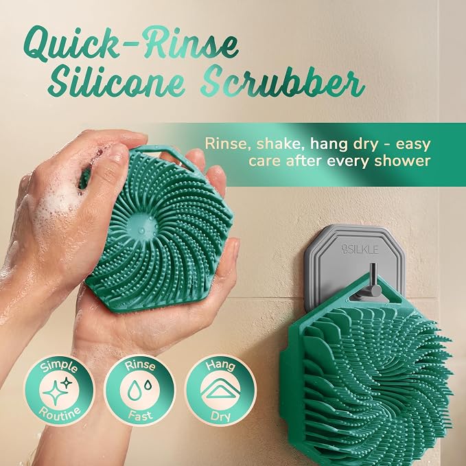 SILKLE Silicone Body Scrubber – Gentle Exfoliating Shower Scrubber - Image 6