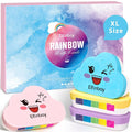 Rainbow Bath Bombs for Kids, 4 XL Kid Bath Bombs by Unknown