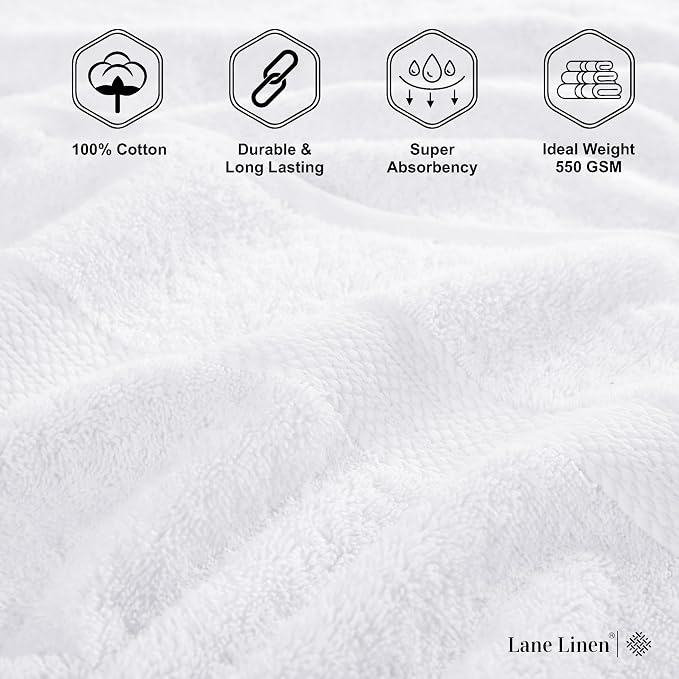 Lane Linen 100% Cotton 4 Pack Bath Sheets - Image 6