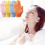 IBLUE Shower Gloves, Double Sided Exfoliating Bath Body Scrub Gloves - Image 5