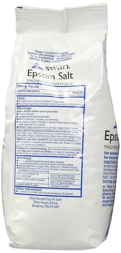 Swan Epsom Salt, 4LB SWAN EPSOM SALT - Image 2
