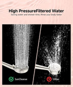 Filtered Shower Head with Handheld, 9-Spray Mode High Pressure Detachable - Image 8