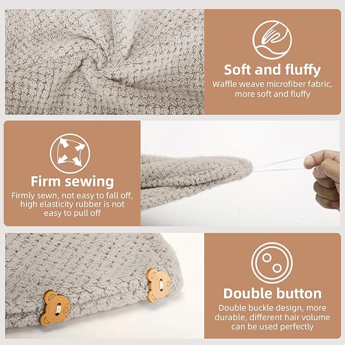 CZZXI 3 PCS Microfiber Hair Towel - Image 4