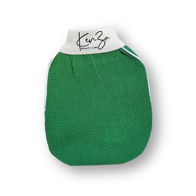 Deep Exfoliating Gloves for Shower Naturally Exfoliate Away Dead Skin, by KenzaBeautyLine