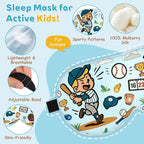 Kids Silk Sleep Mask – 100% Mulberry Silk Eye Cover, Kid Eye Mask - Image 2