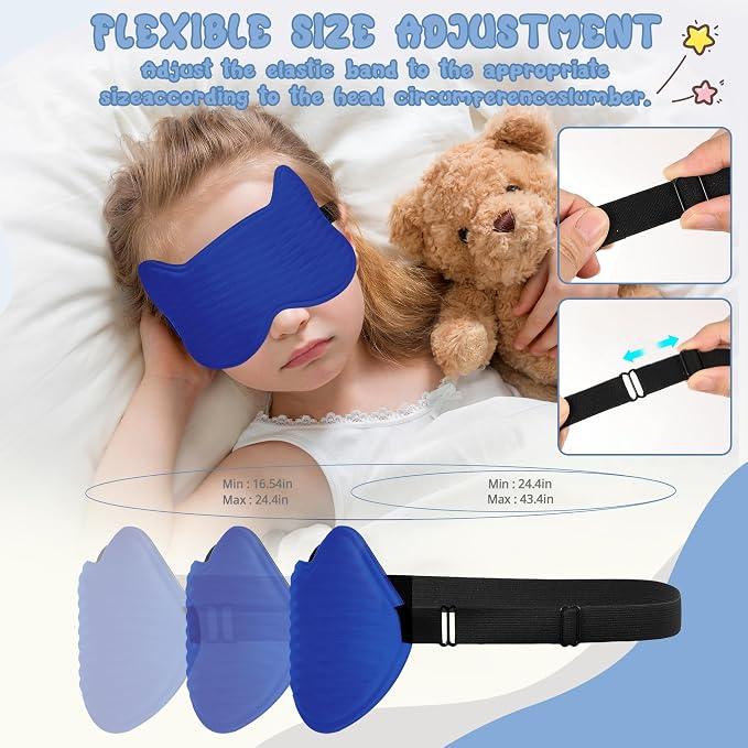Kids Sleep Mask Eye Mask: 3D Contoured Cup Sleeping Masks, Blindfold - Image 2