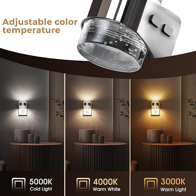 L LOHAS LED 4 Pack 3CCT Night Lights Plug into Wall, 3000K/4000k/5000K - Image 2