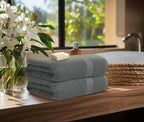 Avalon Towels Luxury 8 Piece Grey Towels Set, 2 Bath Towels, 2 Hand Towels and - Image 3