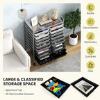 Giantex 20 Drawers Rolling Cart, Mobile Storage Drawer Cart, Classroom - Image 7