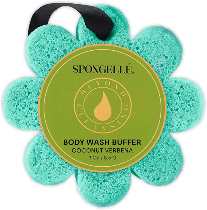 Spongellé Coconut Verbena Wild Flower Bath Sponge | Built-in Body Wash & Body by Spongell%C3%A9
