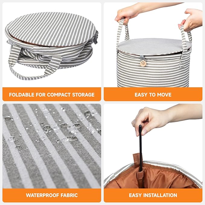38L Foldable Towel Warmer Bucket, Heated Towel Warmers - Image 2