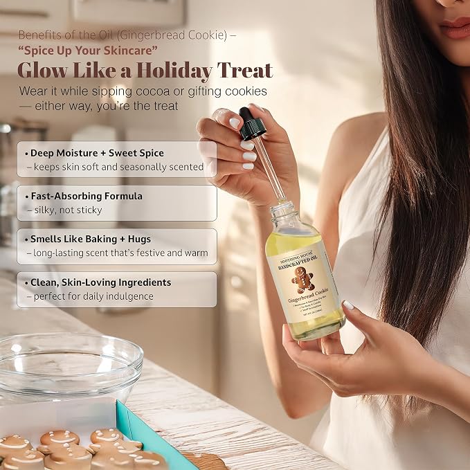 Gingerbread Cookie Body Oil: Moisturizing Body Oil - Image 7