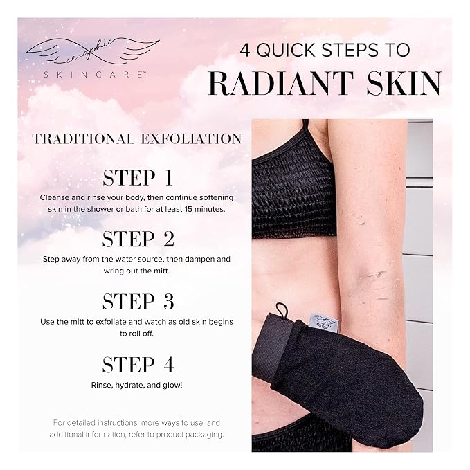 Seraphic Skincare Premium Exfoliating Mitt - Image 4