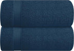 Belizzi Home Cotton 2 Pack Oversized Bath Sheet 35x70, Large Bath Sheet by Unknown