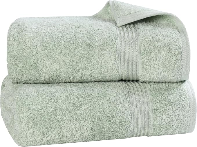 Superior Egyptian Cotton 2-Piece Bath Sheet Towel Set, Oversized Body Towels by SUPERIOR