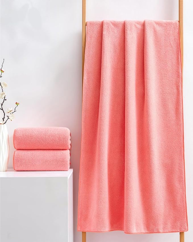Lumimi Towels 3 Piece Very Soft Microfiber Bath Towel Set Super Absorbent Light - Image 2