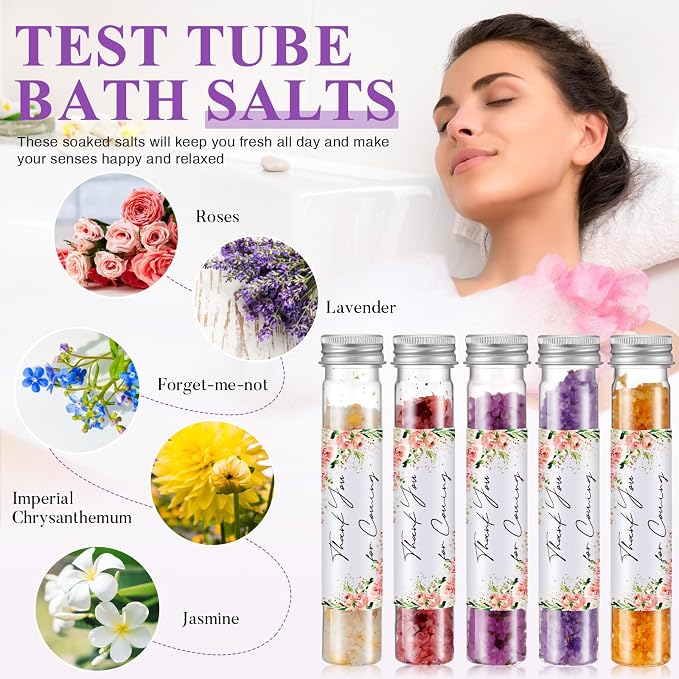 24 Pcs Aromatherapy Bath Salts Test Tube Bath Salts - Image 3