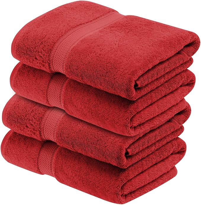 Superior Egyptian Cotton Pile Bath Towel Set of 4, Ultra Soft Luxury Towels - Image 2