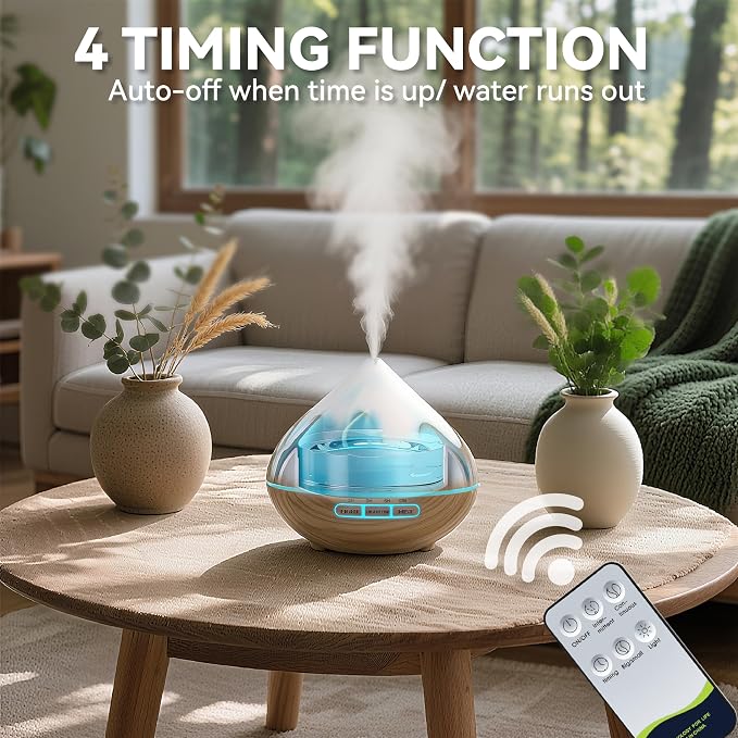 500ML Essential Oil Diffuser, Aromatherapy Diffuser - Image 4